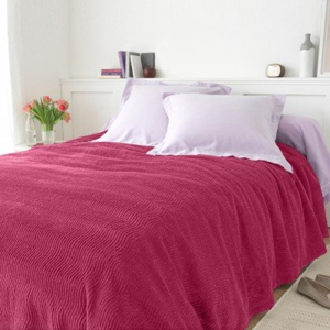 Blancheporte Jednobarevný taftový přehoz na postel, kvalita standard švestková 160x230cm
