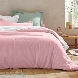 Blancheporte Jednobarevné povlečení, bavlna růžová klasické prostěradlo 270x325cm