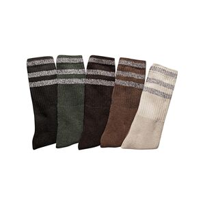 Blancheporte Sada 10 párů komfortních ponožek černá/khaki/kaštanová 39/42