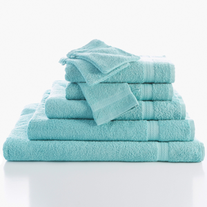 Blancheporte Koupelnová froté kolekce zn. Colombine, standardní kvalita 420g/m2 zelená mořská 2 ručníky 50x100cm