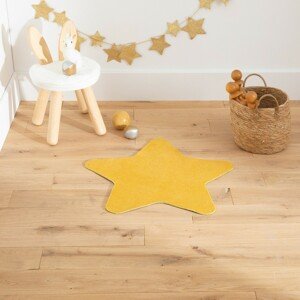 Blancheporte Protiskluzový kobereček ve tvaru hvězdy žlutá 60x60cm