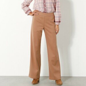Blancheporte Široké hřejivé kalhoty ve vlněném vzhledu karamelová 40
