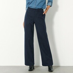 Blancheporte Široké hřejivé kalhoty ve vlněném vzhledu nám. modrá 36