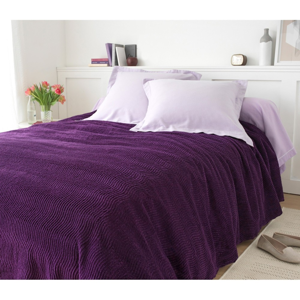Blancheporte Jednobarevný taftový přehoz na postel, kvalita standard purpurová 100x150cm
