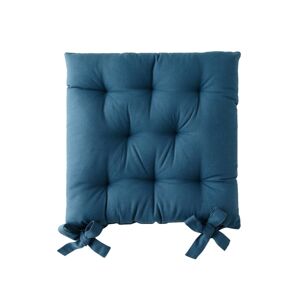 Blancheporte Sada 2 jednobarevných podsedků na židli zn. Colombine modrá 40x40x7cm