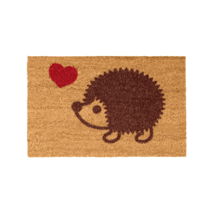Blancheporte Obdélníková rohožka s motivem ježka kaštanová 40x60 cm
