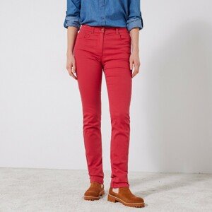Blancheporte Strečové rovné kalhoty červená 36