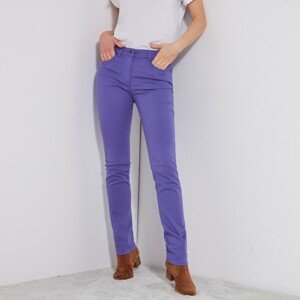 Blancheporte Strečové rovné kalhoty fialová 36
