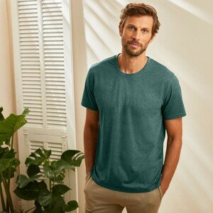 Blancheporte Sada 3 triček s kulatým výstřihem a krátkými rukávy azurová+lipová+zelená 97/106 (L)