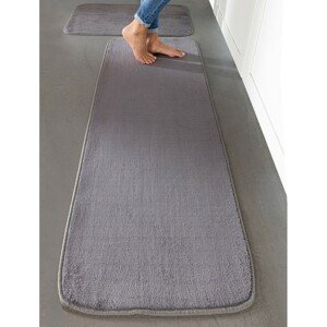 Blancheporte Kuchyňský koberec s z mikrovlákna, jednobarevný antracitová šedá 50x140cm