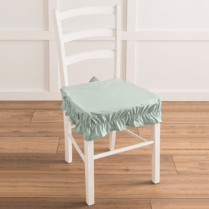 Blancheporte Jednobarevný potah na židli z plátna bachette zelenkavá sada 2ks 40x40cm