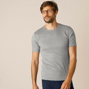 Blancheporte Sada 2 spodních triček s výstřihem ke krku šedý melír 93/100 (L)