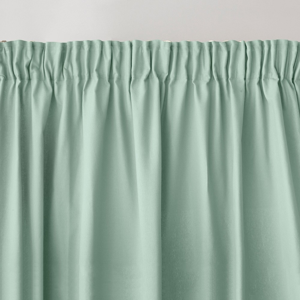 Blancheporte Jednobarevný závěs z plátna bachette, zakončení tunýlkem zelenkavá 135x260 cm