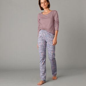 Blancheporte Pyžamové kalhoty s potiskem květin modrá 52