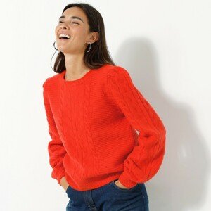Blancheporte Ažurový pulovr oranžová 54