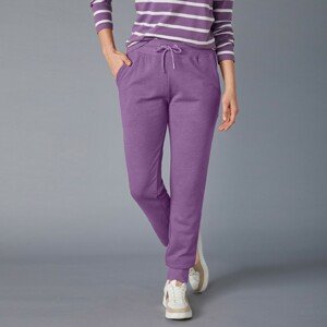Blancheporte Sportovní kalhoty z česaného meltonu fialová 50