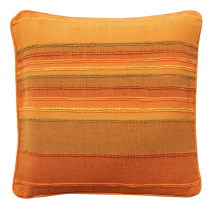 Blancheporte Sada 2 ručně tkaných pruhovaných povlaků na polštář oranžová povlak na polštář 40x40cm, 2ks