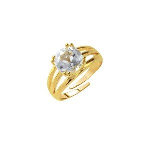 Blancheporte Pozlacený trojitý prsten s křišťálem zlatá uni