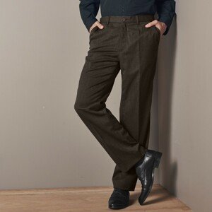 Blancheporte Kalhoty s upravitelným pasem, polyvlna oříšková 52