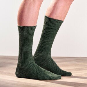 Blancheporte Sada 2 párů extra hřejivých ponožek khaki 42/44