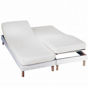 Blancheporte Jednobarevné napínací prostěradlo na polohovací postel, flanel, hloubka rohů 26 bílá 160x200cm