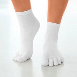 Blancheporte Ponožky s vytvarovanými prsty, 1 pár bílá pánské