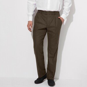 Blancheporte Kalhoty s vysokým pasem, bez záševků, polyvlna oříšková 44