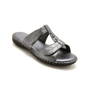 Blancheporte Kožené sandály, metalicky šedé šedá 36