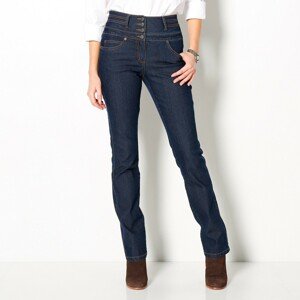 Blancheporte Rovné džíny s vysokým pasem tmavě modrá 38