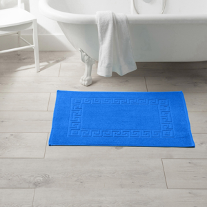Blancheporte Koupelnová předložka s řeckým vzorem tmavě modrá čtverec 60x60cm