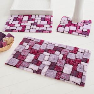 Blancheporte Koupelnová předložka, Mozaika purpurová 50x40cm