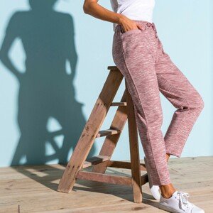 Blancheporte Meltonové sportovní kalhoty s potiskem růžová melír 54