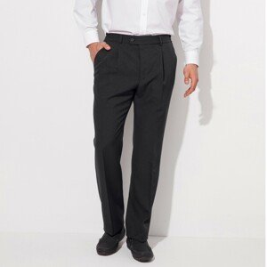 Blancheporte Kalhoty s pružným pasem, polyester/vlna šedá antracitová 42