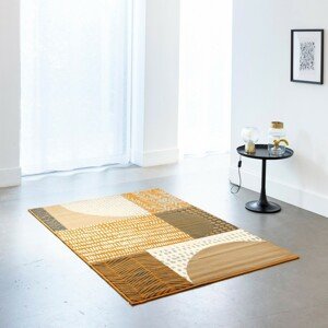 Blancheporte Dekorativní koberec s geometrickým vzorem hořčicová 120x170cm