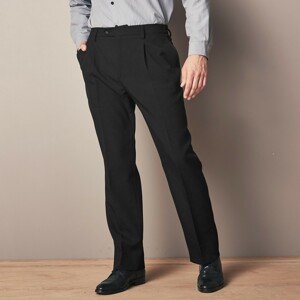Blancheporte Kalhoty s pružným pasem a záševky černá 58
