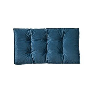 Blancheporte Dlouhý polštář na zem ze 2 materiálů, samet/bavlna paví modrá 120x60x10cm
