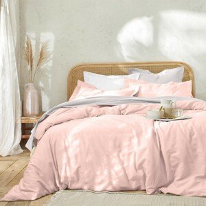 Blancheporte Jednobarevné povlečení, bavlna růžová pudrová povlak na přikrývku 140x200cm