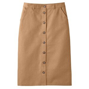 Blancheporte Rovná sukně na knoflíky karamelová 54