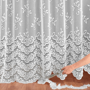 Blancheporte Upravitelná záclona z krajky bílá 175x180cm