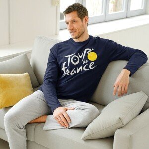 Blancheporte Pyžamo s kalhotami Tour de France nám.modrá/šedá melír 77/86 (S)