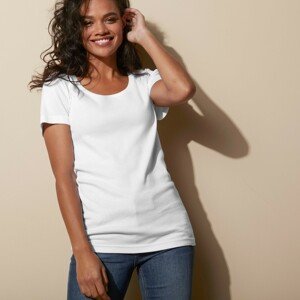Blancheporte Jednobarevné tričko s kulatým výstřihem bílá 50