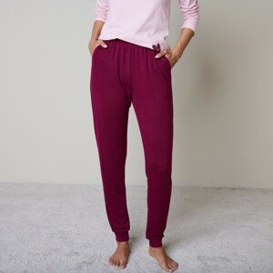 Blancheporte Pyžamové kalhoty se zúženými konci nohavic bordó 50