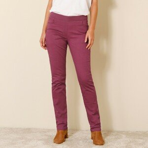 Blancheporte Rovné kalhoty, plátno purpurová 50