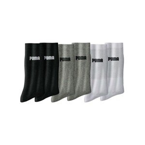 Blancheporte Sada 6 párů polo ponožek Crew šedých, bílých, černých šedá+bílá+černá 39/42
