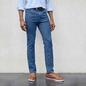 Blancheporte Extra pohodlné džíny s pružným pasem, vnitřní délka nohavic 82 cm modrá 46