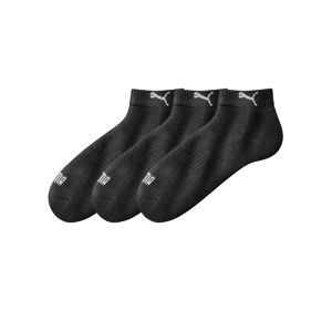 Blancheporte Sada 3 párů 3/4 nízkých ponožek černá 43/46