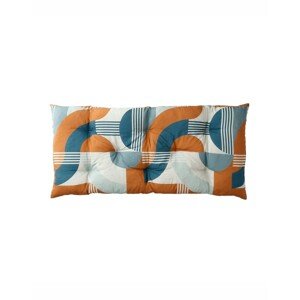 Blancheporte Dlouhý dekorativní polštář s geometrickým potiskem Art Déco modrá/karamelová uni