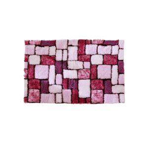 Blancheporte Hebká koupelnová předložka Mosaika purpurová 50x40cm