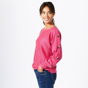Blancheporte Rovný pulovr s lodičkovým výstřihem indická růžová 34/36