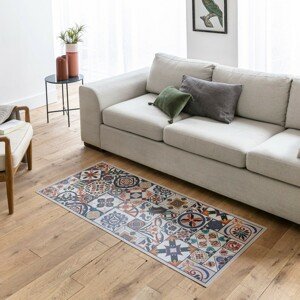 Blancheporte Vinylový koberec s efektem dlaždiček vícebarevná 49x79cm